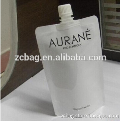 printing pure aluminum foil pouch standup zipper spout nozzle liquid packaging bag